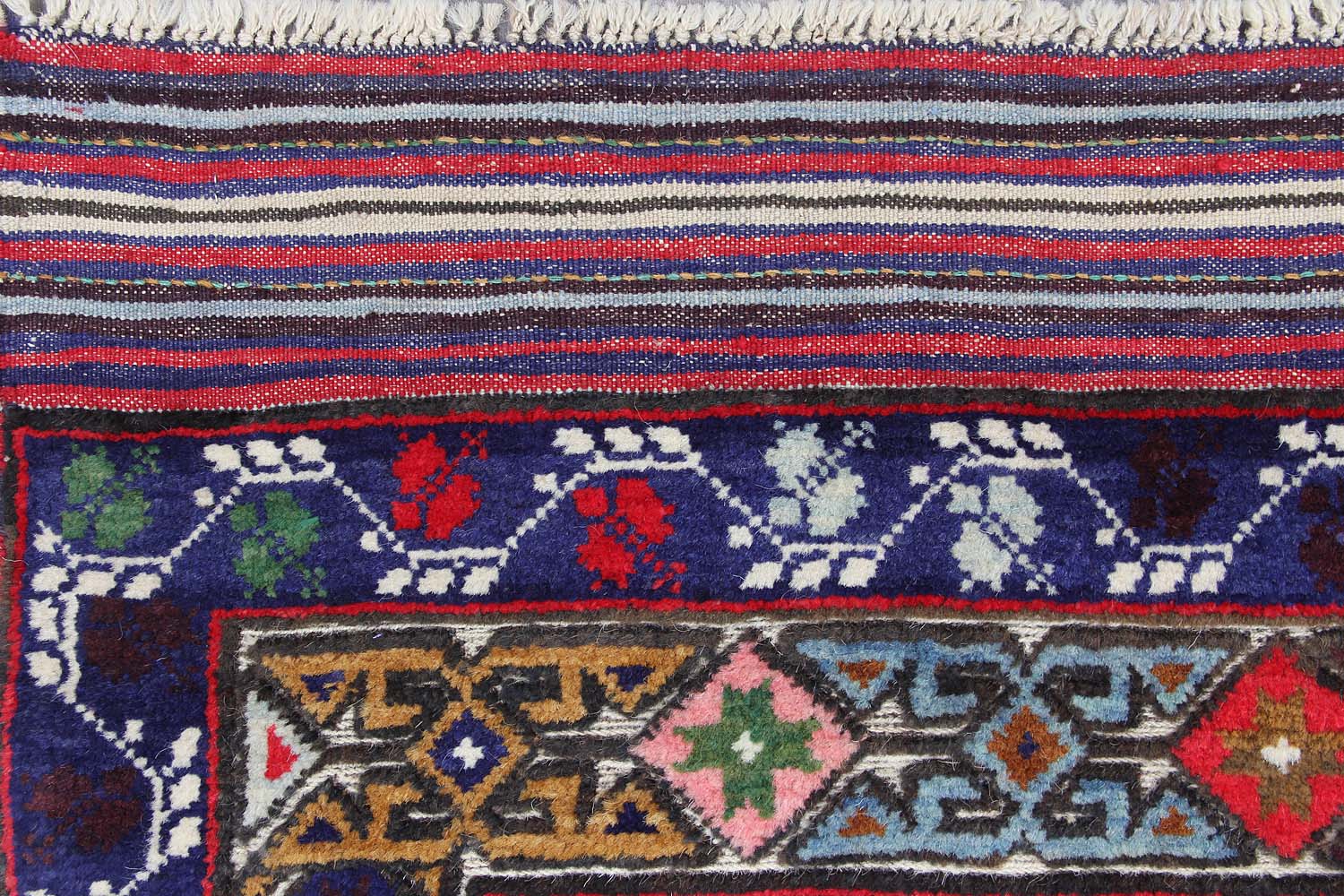 4' x 6' Ivory Handmade Berjista Afghan Rug Rectangular