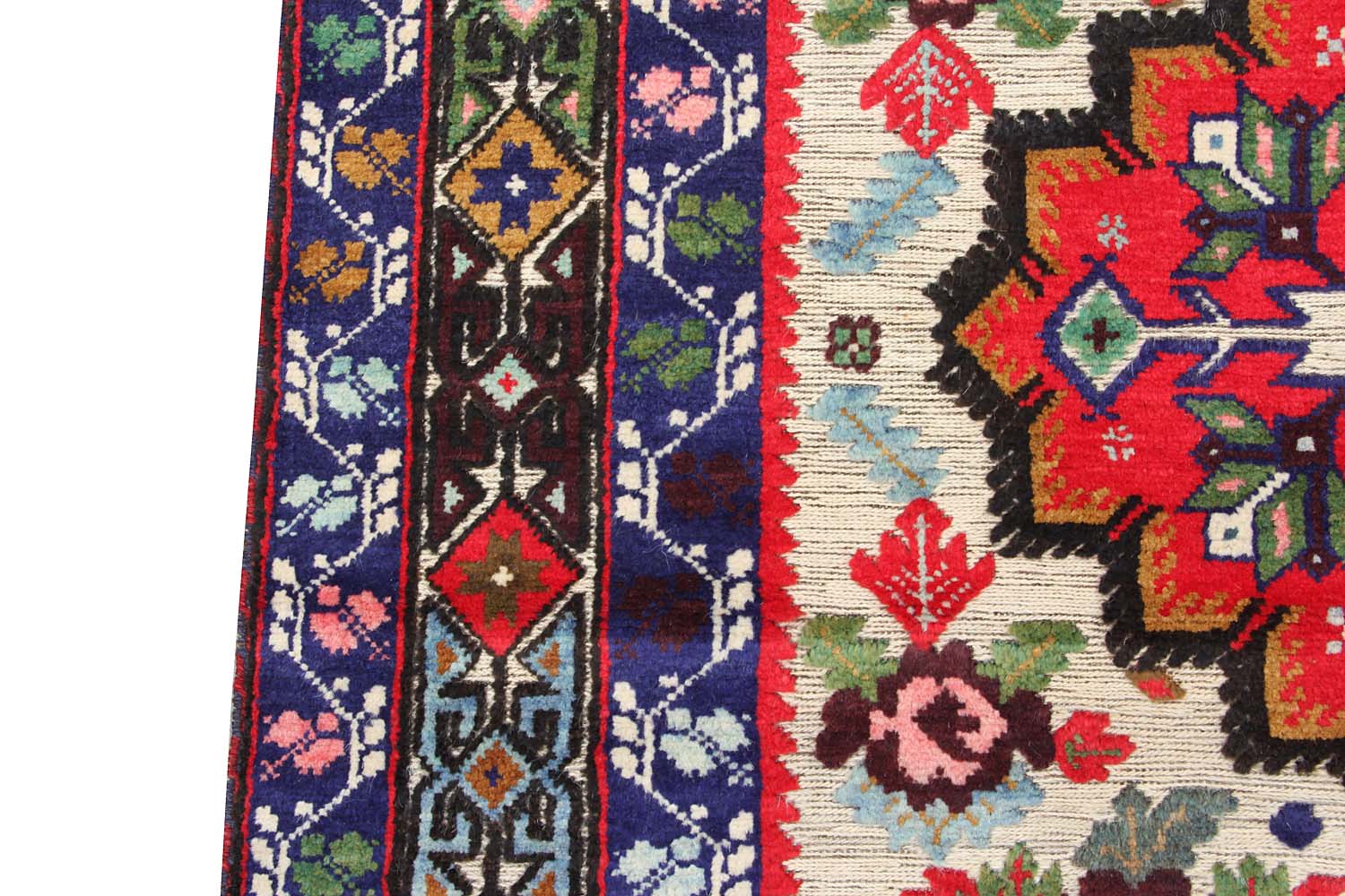 4' x 6' Ivory Handmade Berjista Afghan Rug Rectangular