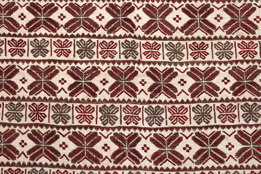 Ivory Handmade Pai Murgh Soumak Kilim Rug Rectangular