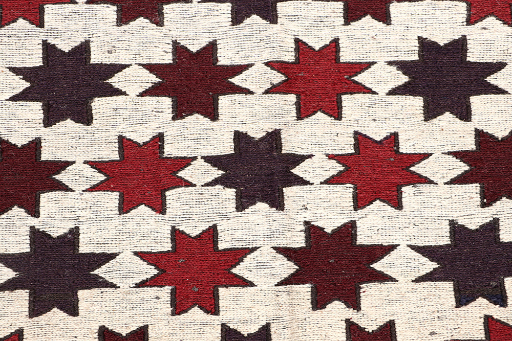 4' x 6' Ivory Handmade Pai Murgh Soumak Kilim Rug Rectangular