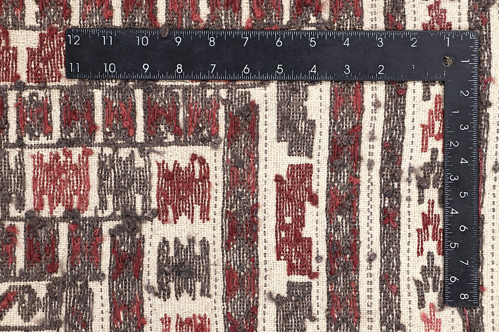 Ivory Handmade Pai Murgh Soumak Kilim Rug Rectangular
