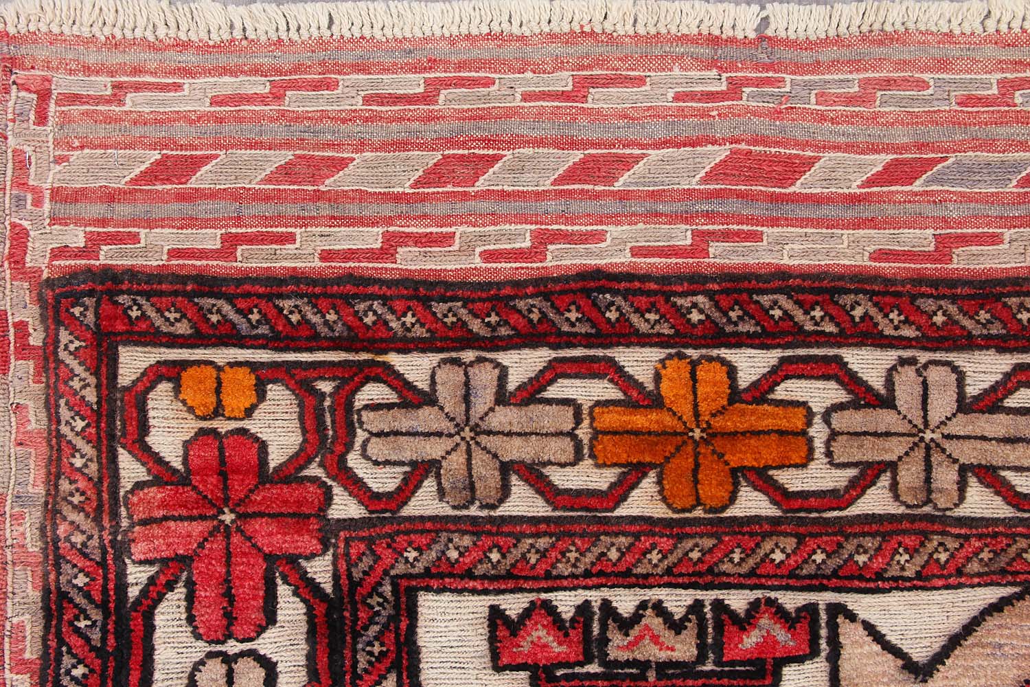 4' 6" x 6' 6 Daar Cheeni Handmade Berjista Afghan Rug Rectangular