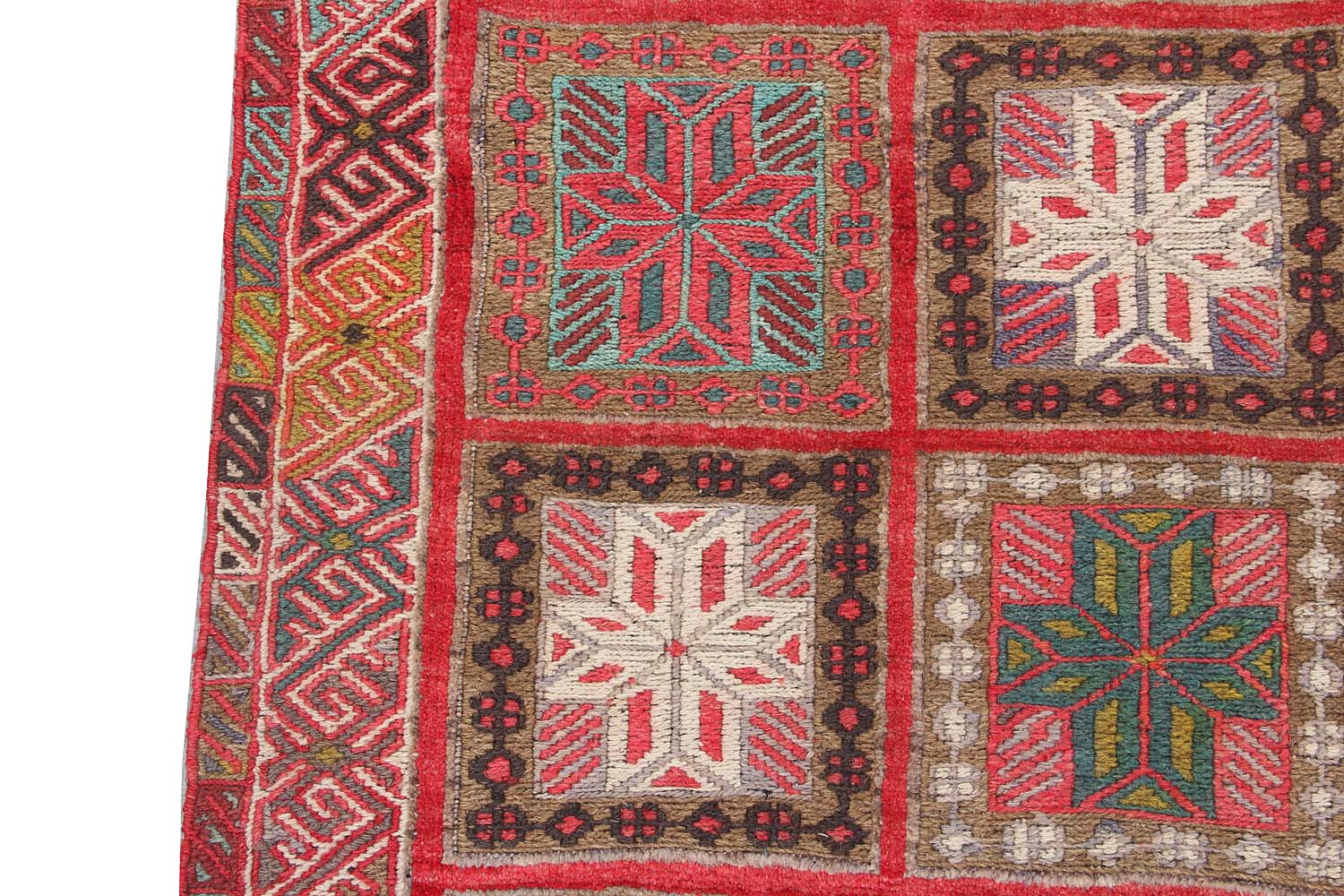 4' 6" x 6' 6 Multi Handmade Berjista Afghan Rug Rectangular