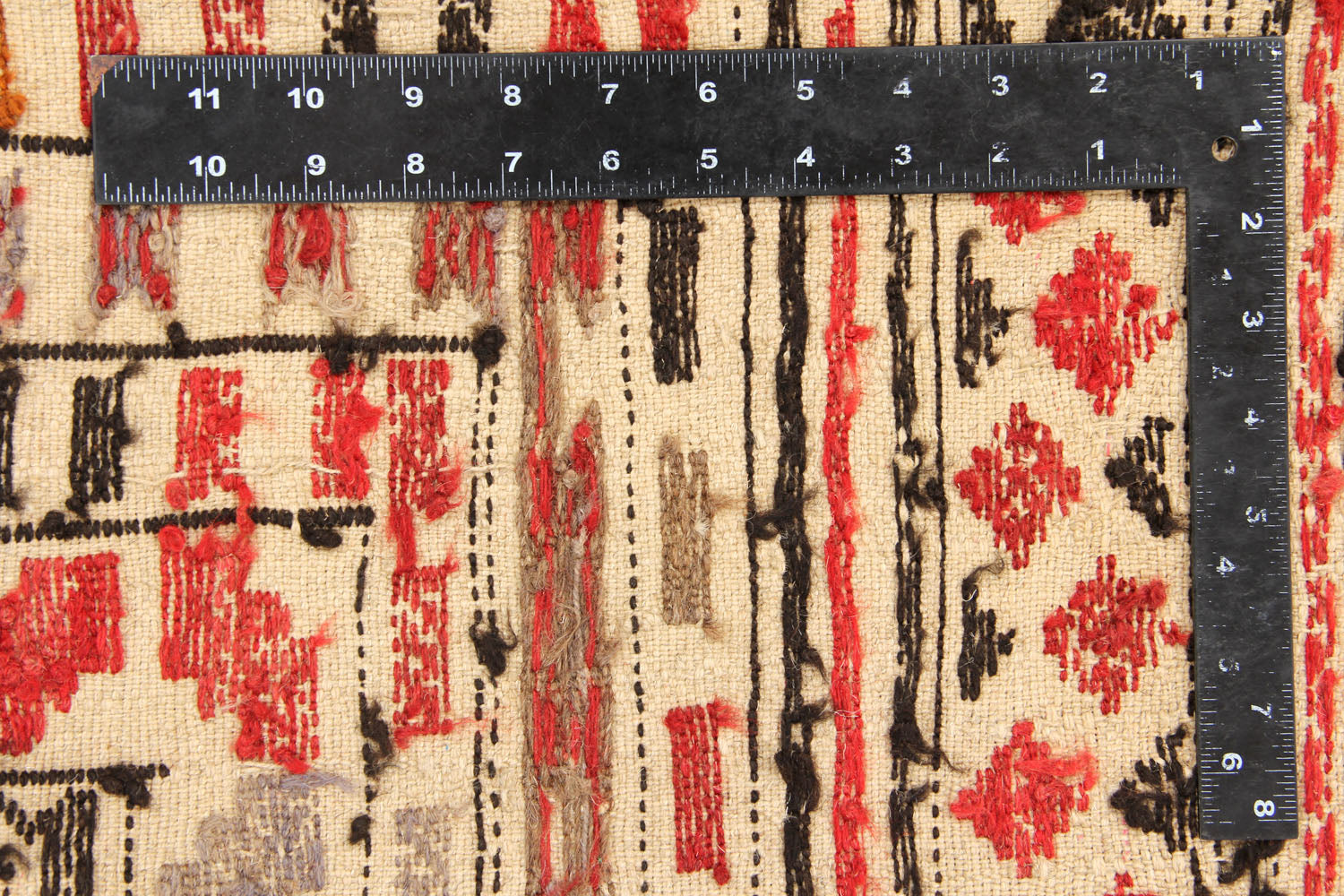4' 6" x 6' 6 Ivory Handmade Pai Murgh Soumak Kilim Rug Rectangular