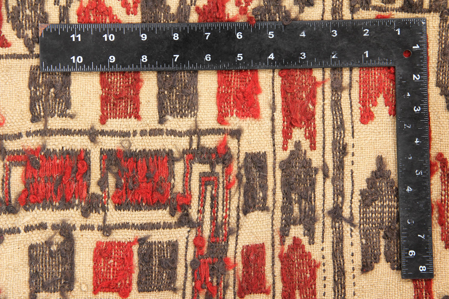 4' 6" x 6' 6 Ivory Handmade Pai Murgh Soumak Kilim Rug Rectangular