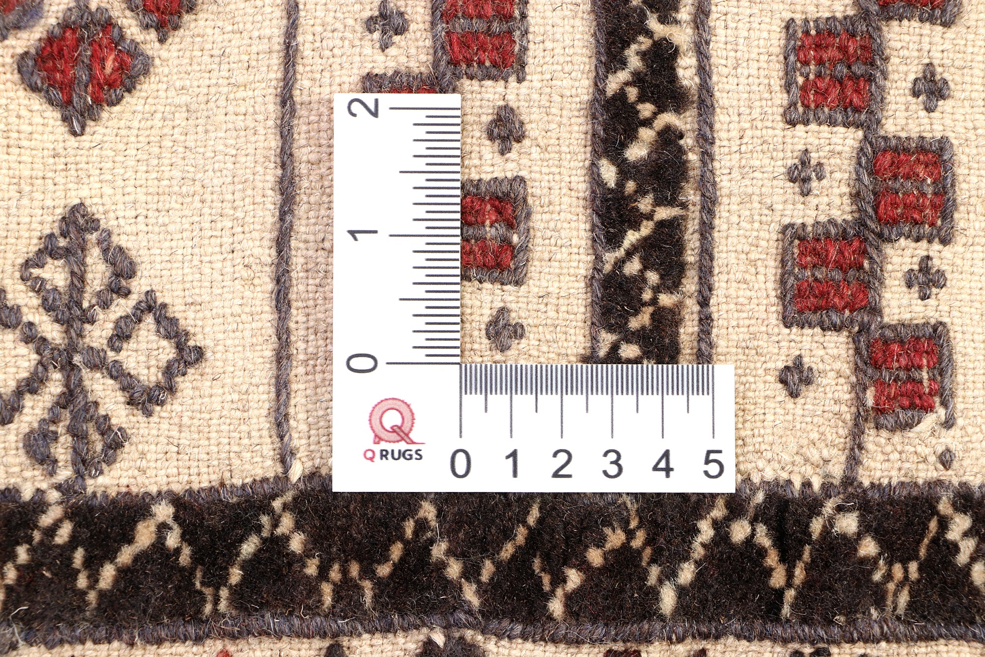 4' 6" x 6' 6 Ivory Handmade Pai Murgh Soumak Kilim Rug Rectangular