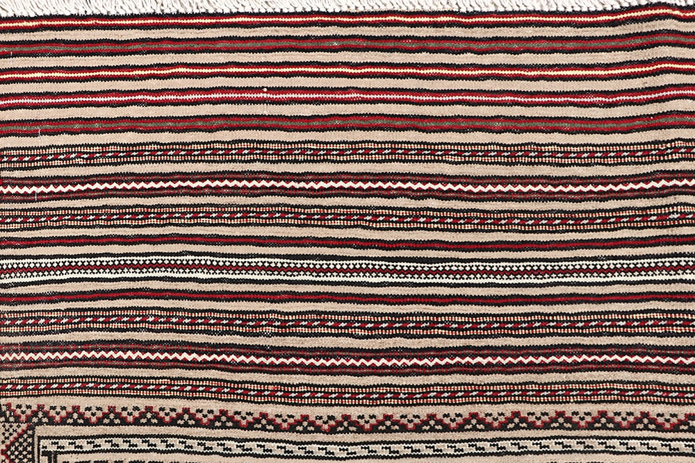 4' 6" x 6' 6 Multy Handmade Laghari Soumak Kilim Rug Rectangular