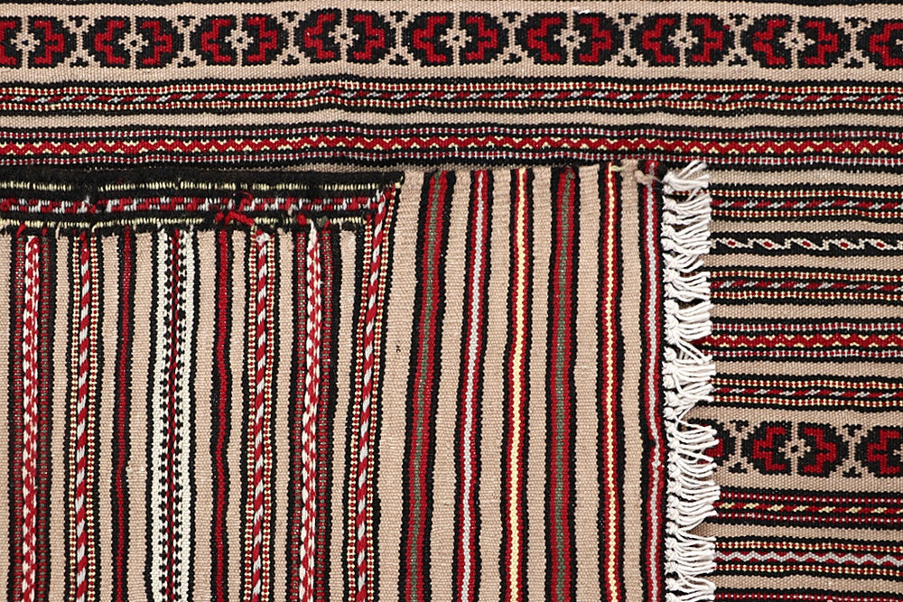 4' 6" x 6' 6 Multy Handmade Laghari Soumak Kilim Rug Rectangular