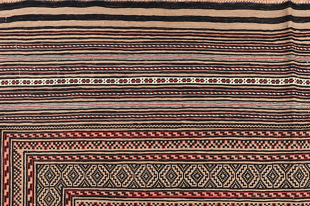 4' 6" x 6' 6 Multy Handmade Laghari Soumak Kilim Rug Rectangular