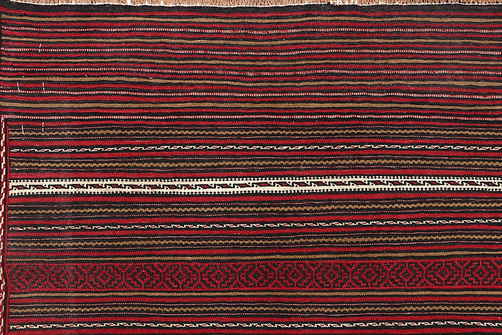 4' 6" x 6' 6 Multy Handmade Laghari Soumak Kilim Rug Rectangular