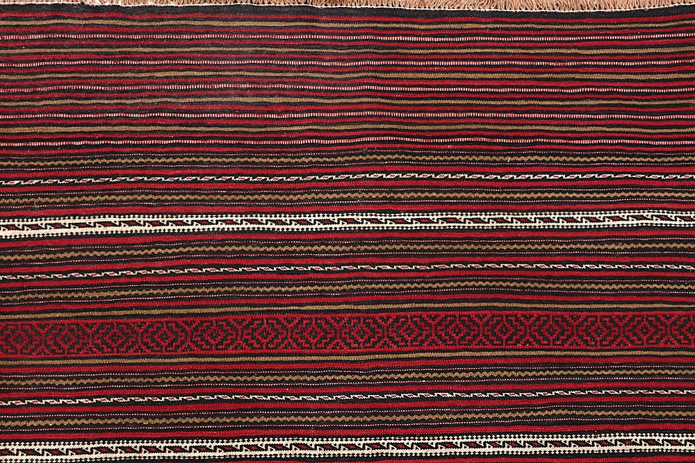4' 6" x 6' 6 Multy Handmade Laghari Soumak Kilim Rug Rectangular