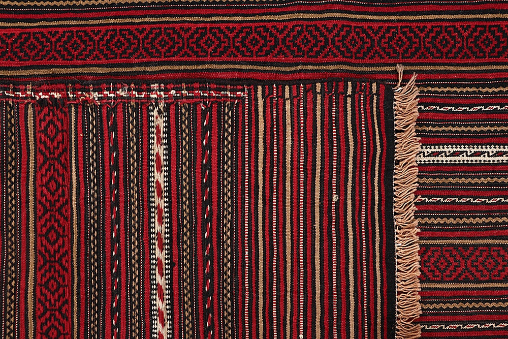 4' 6" x 6' 6 Multy Handmade Laghari Soumak Kilim Rug Rectangular