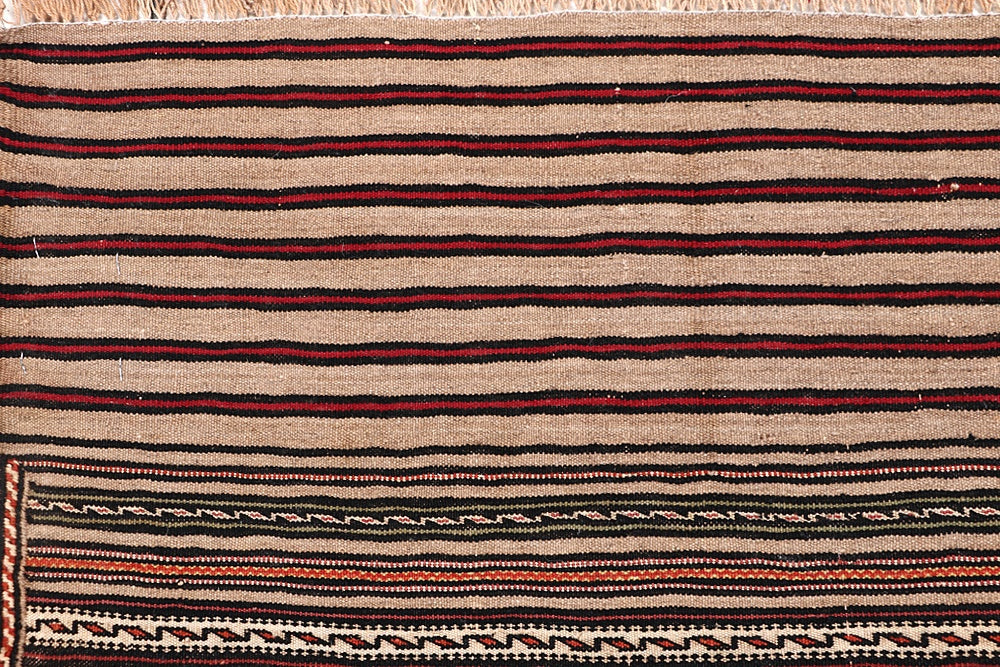 4' 6" x 6' 6 Multy Handmade Laghari Soumak Kilim Rug Rectangular