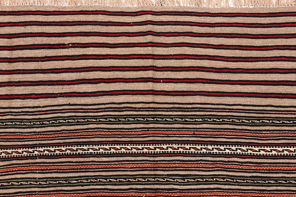 4' 6" x 6' 6 Multy Handmade Laghari Soumak Kilim Rug Rectangular