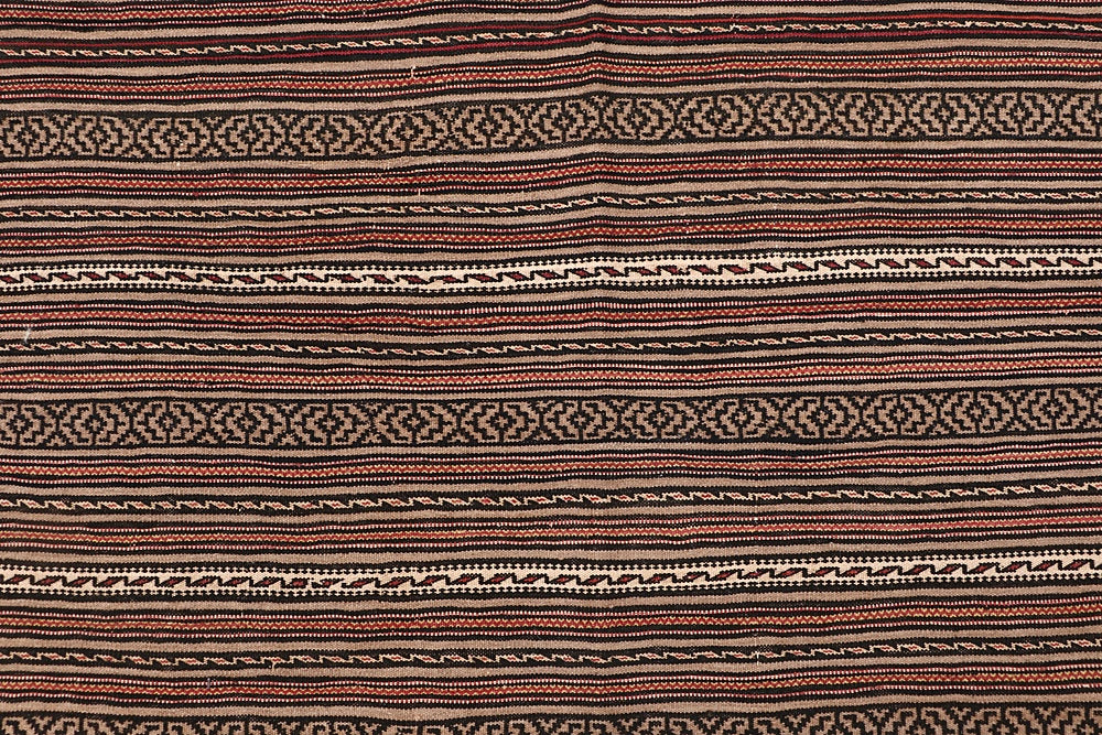4' 6" x 6' 6 Multy Handmade Laghari Soumak Kilim Rug Rectangular