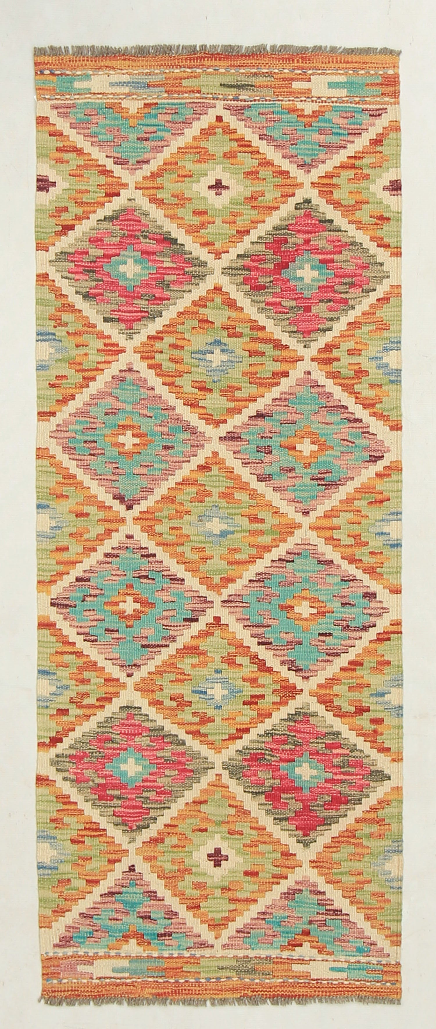 2' X 5' Multy Handmade Veggie Dye Kilim Rug Rectangular