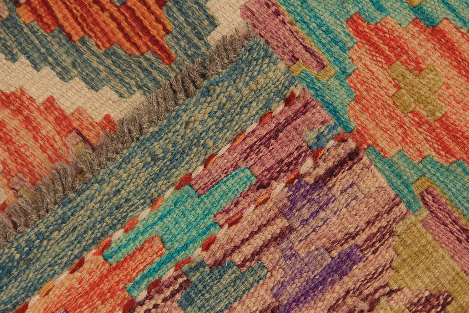 2' X 5' Multy Handmade Veggie Dye Kilim Rug Rectangular
