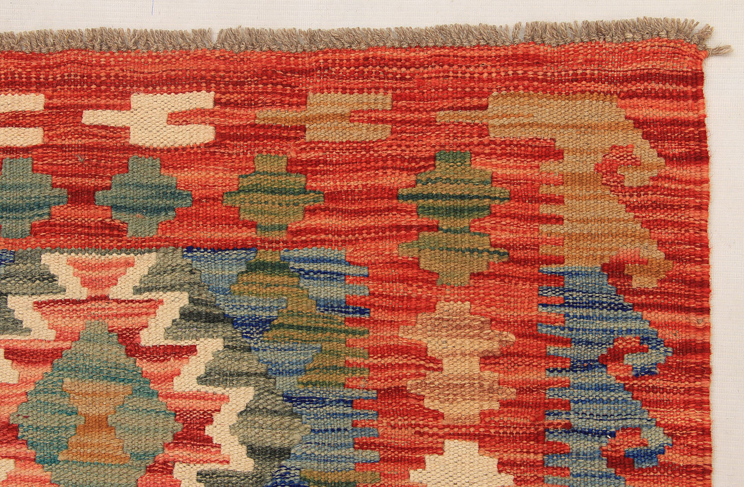3' X 8' Multy Handmade Veggie Dye Kilim Rug Runner