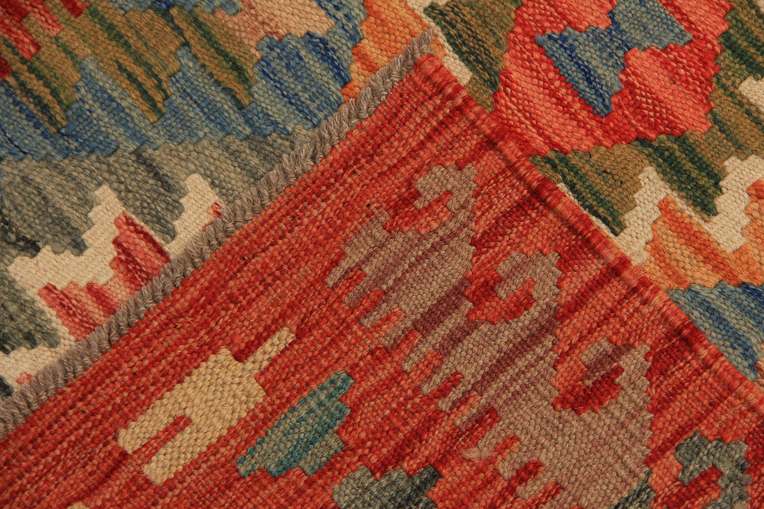 3' X 8' Multy Handmade Veggie Dye Kilim Rug Runner