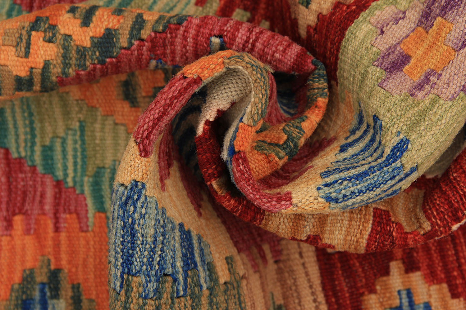 3' X 8' Multy Handmade Veggie Dye Kilim Rug Runner