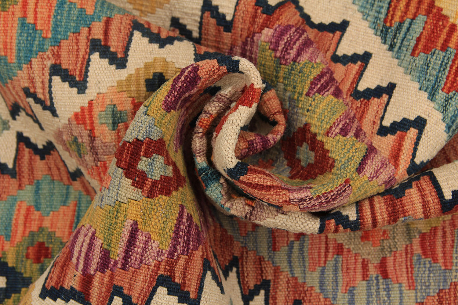 3' X 8' Multy Handmade Veggie Dye Kilim Rug Runner