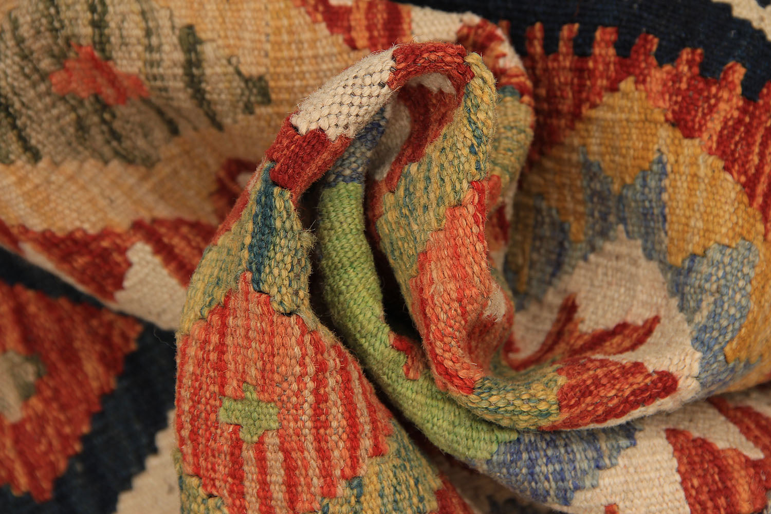 3' X 8' Multy Handmade Veggie Dye Kilim Rug Runner