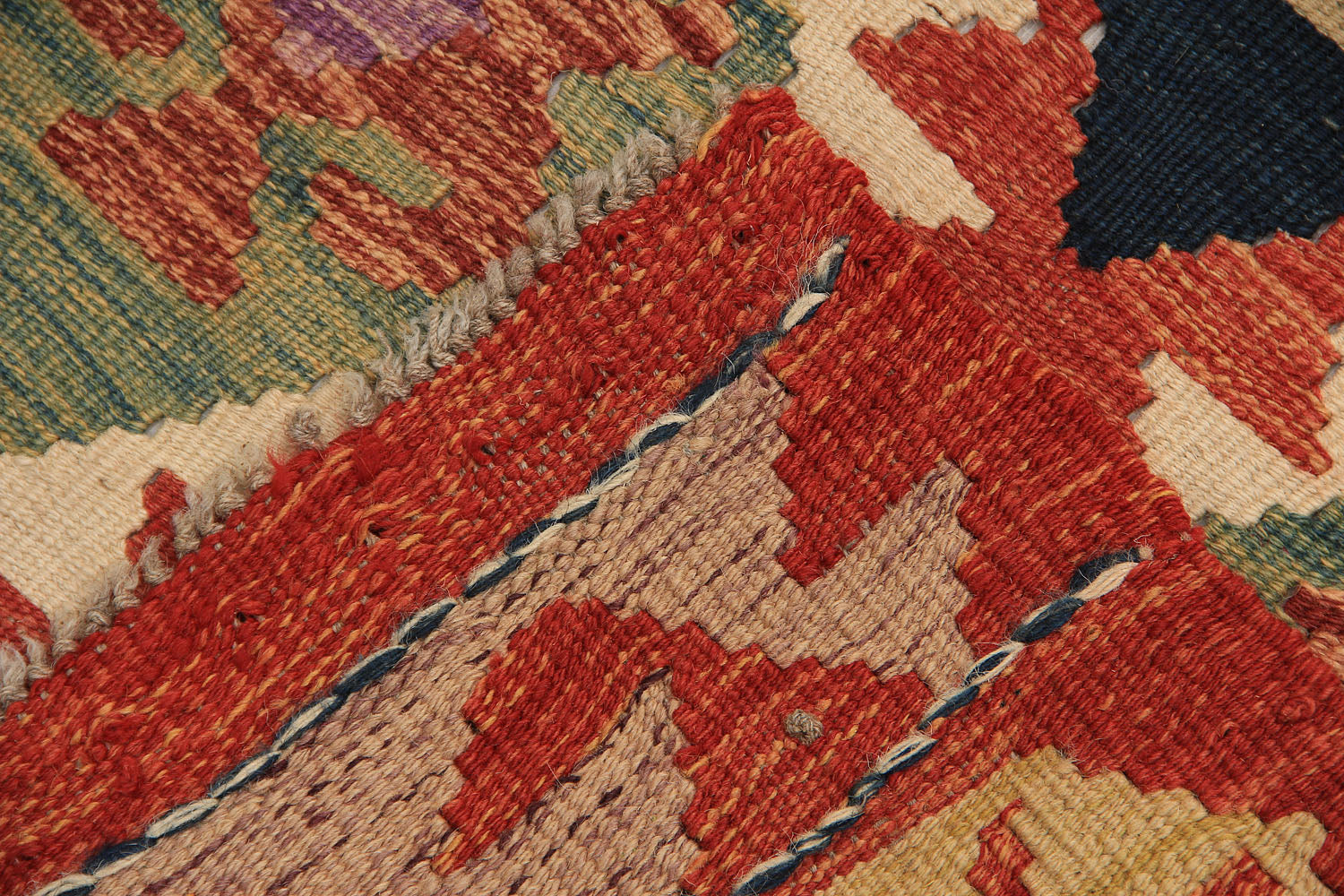 Multy Handmade Veggie Dye Kilim Rug Rectangular