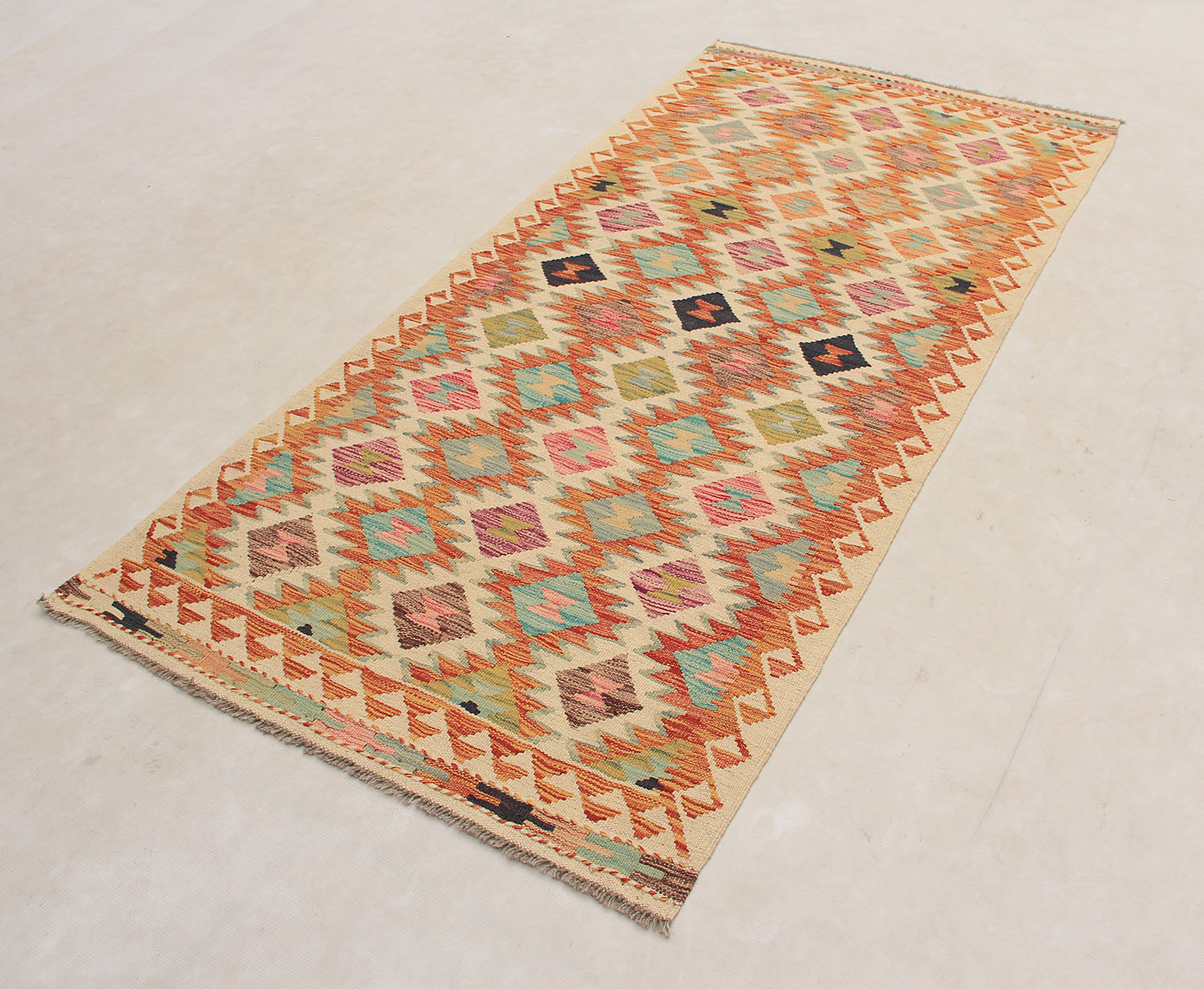 Multy Handmade Veggie Dye Kilim Rug Rectangular