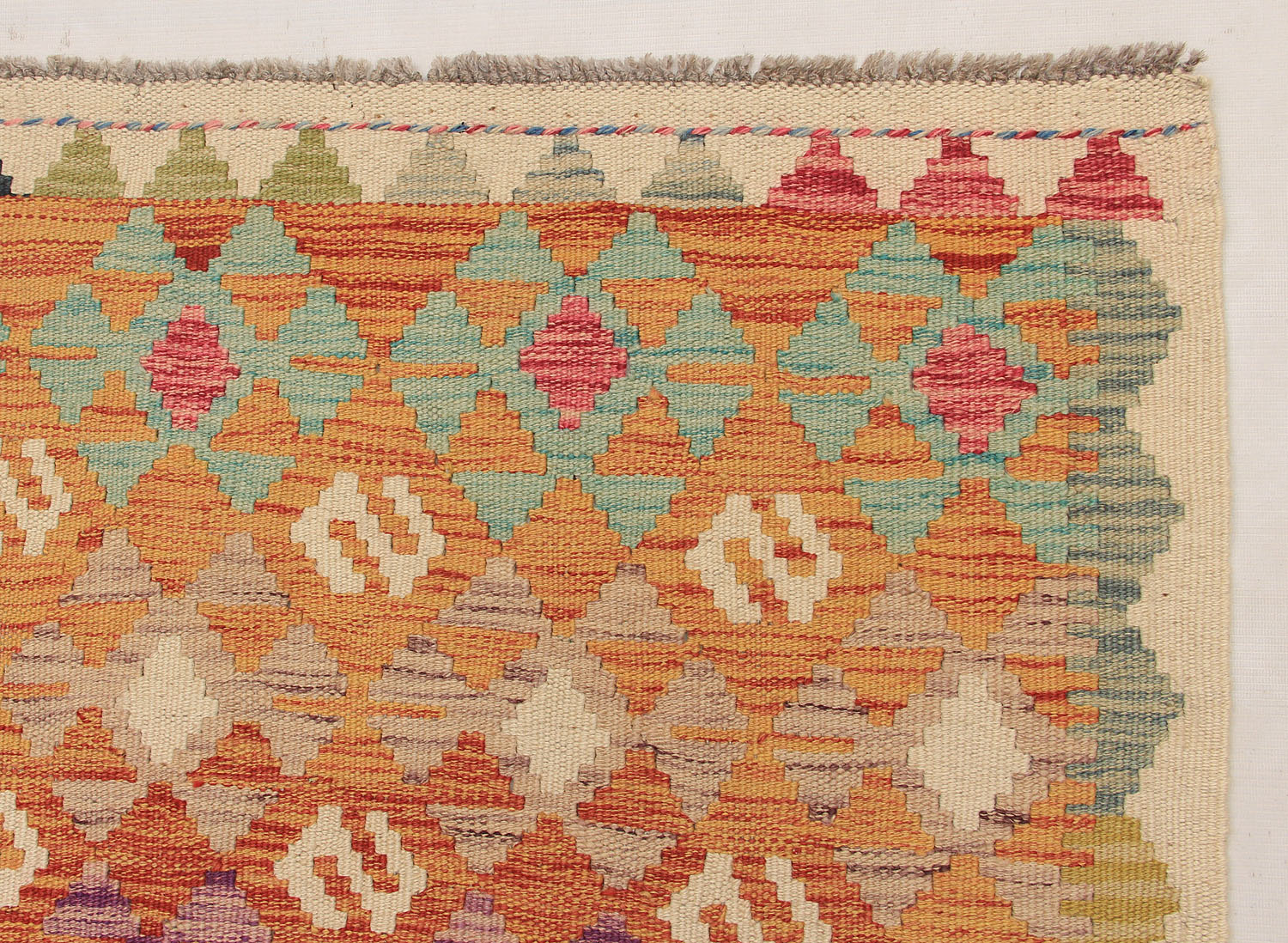 Handmade Veggie Dye Kilim 3' 3" X 6' Multy Handmade Veggie Dye Kilim Rug Rectangular