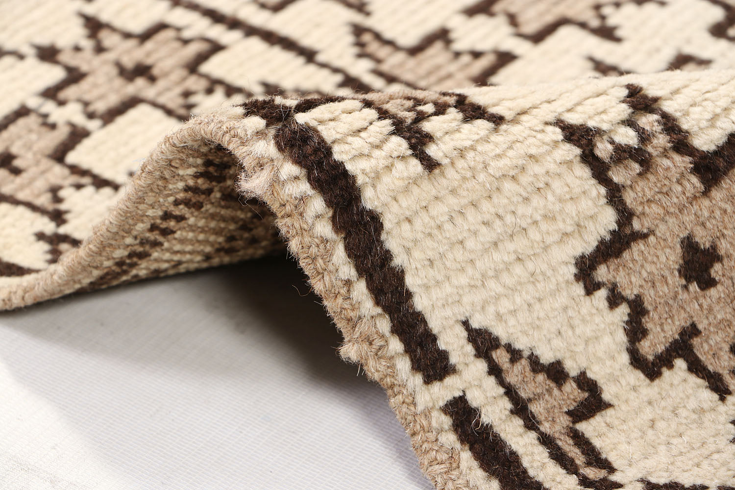 3' X 4' Ivory Handmade Natural Taimani Carpets Afghan Rectangular
