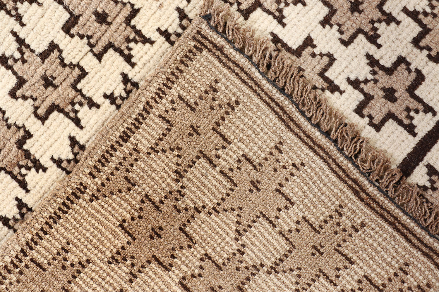 3' X 4' Ivory Handmade Natural Taimani Carpets Afghan Rectangular