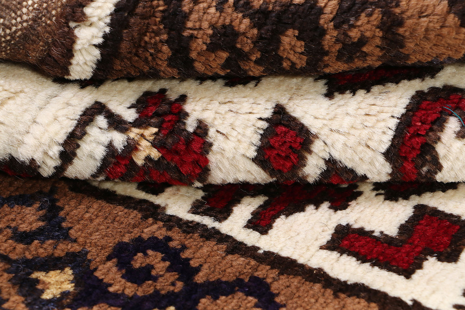 2' 6" x 4' Ivory Handmade Natural Taimani Carpets Afghan Rectangular