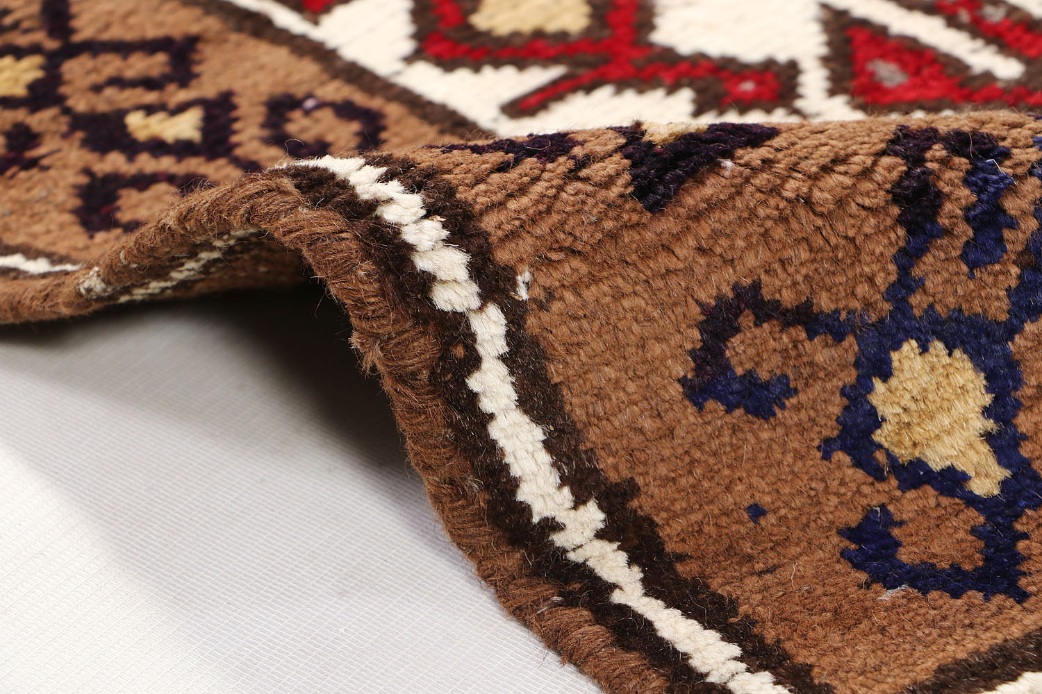 2' 6" x 4' Ivory Handmade Natural Taimani Carpets Afghan Rectangular