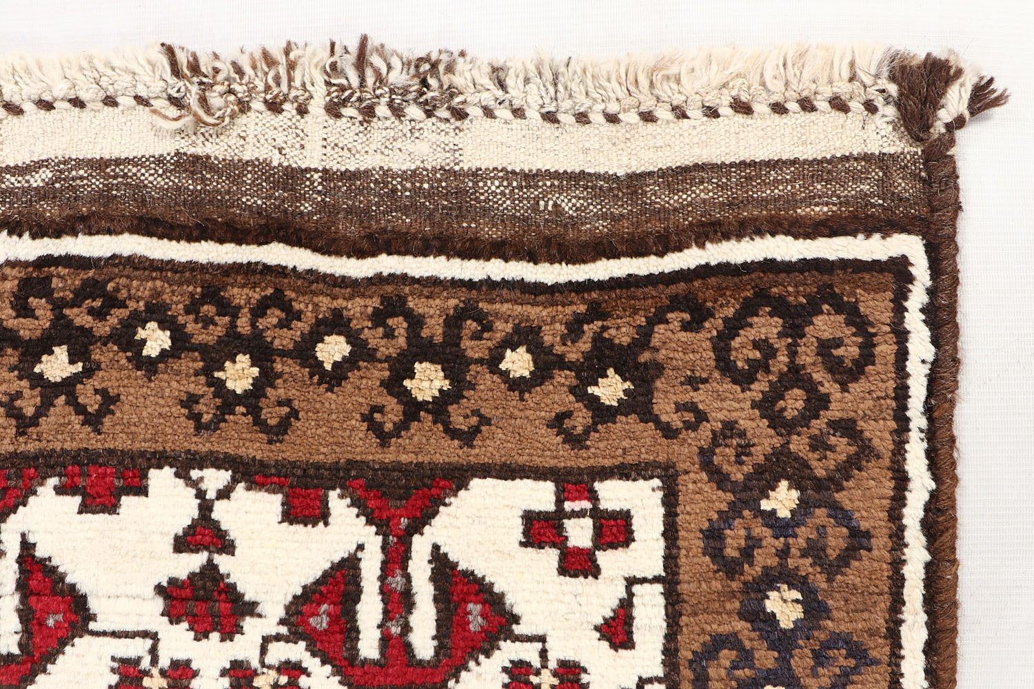 2' 6" x 4' Ivory Handmade Natural Taimani Carpets Afghan Rectangular