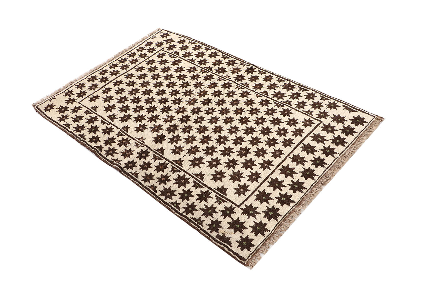 3' X 5' Ivory Handmade Natural Taimani Carpets Afghan Rectangular