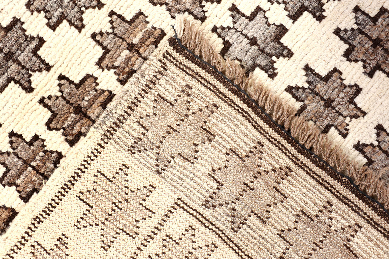 3' X 4' Ivory Handmade Natural Taimani Carpets Afghan Rectangular