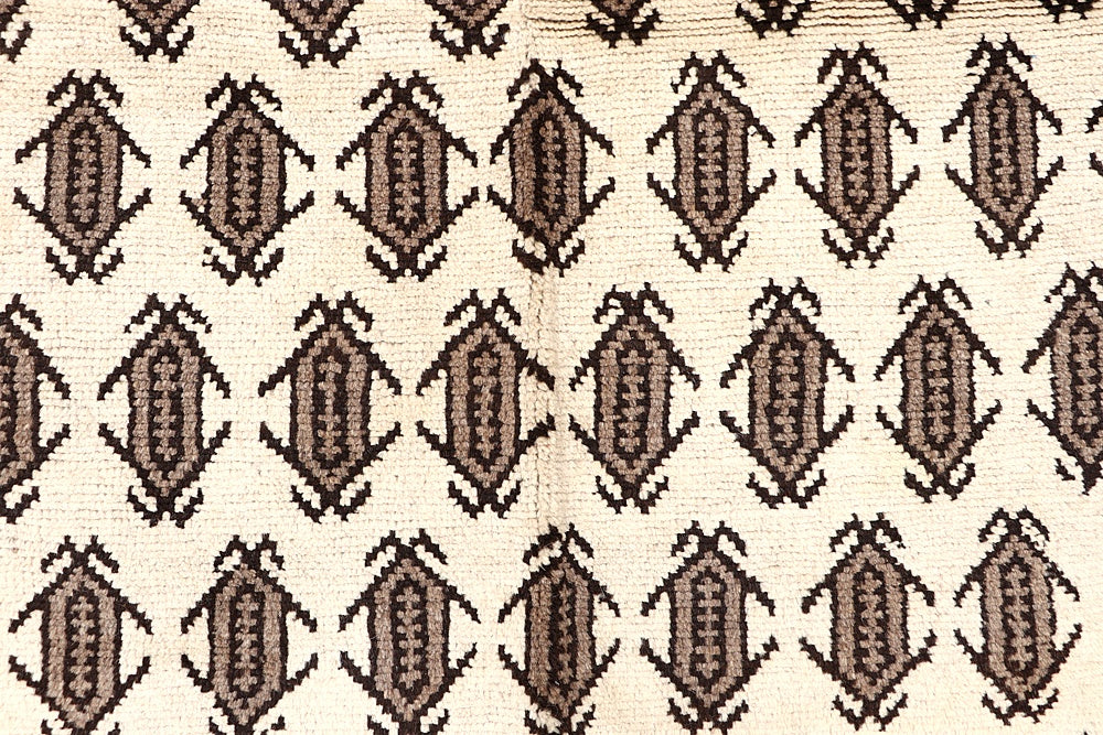 5' X 7' Ivory Handmade Natural Taimani Carpets Afghan Rectangular