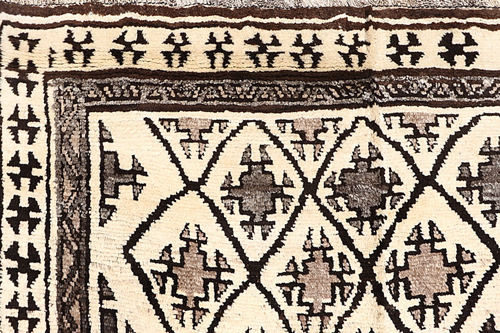 5' X 8' Ivory Handmade Natural Taimani Carpets Afghan Rectangular