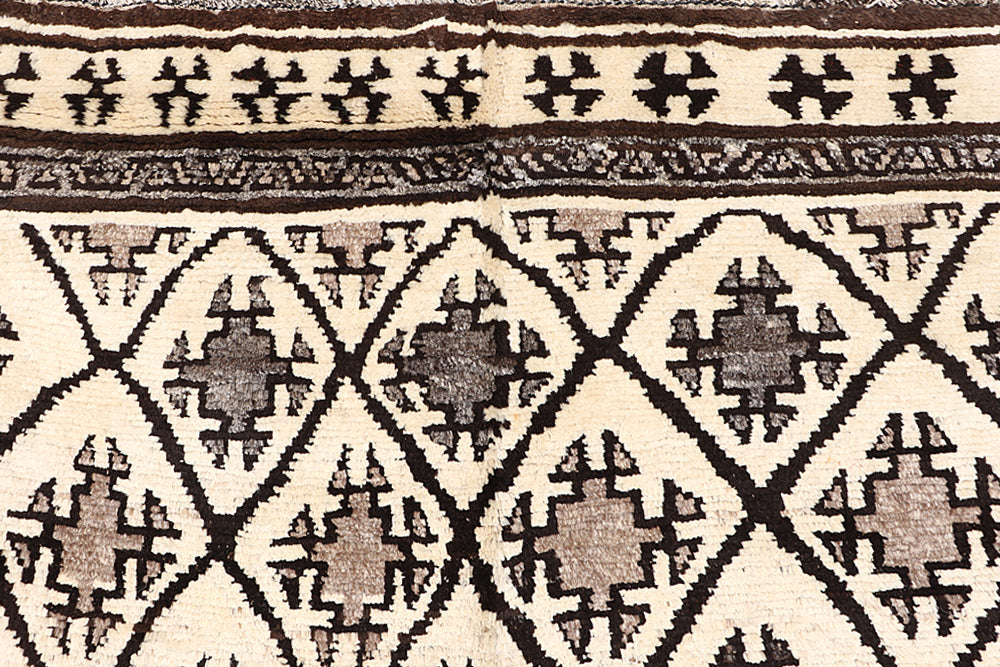 5' X 8' Ivory Handmade Natural Taimani Carpets Afghan Rectangular