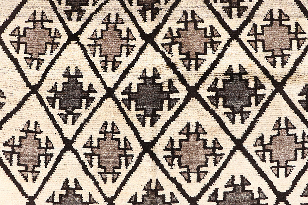 5' X 8' Ivory Handmade Natural Taimani Carpets Afghan Rectangular