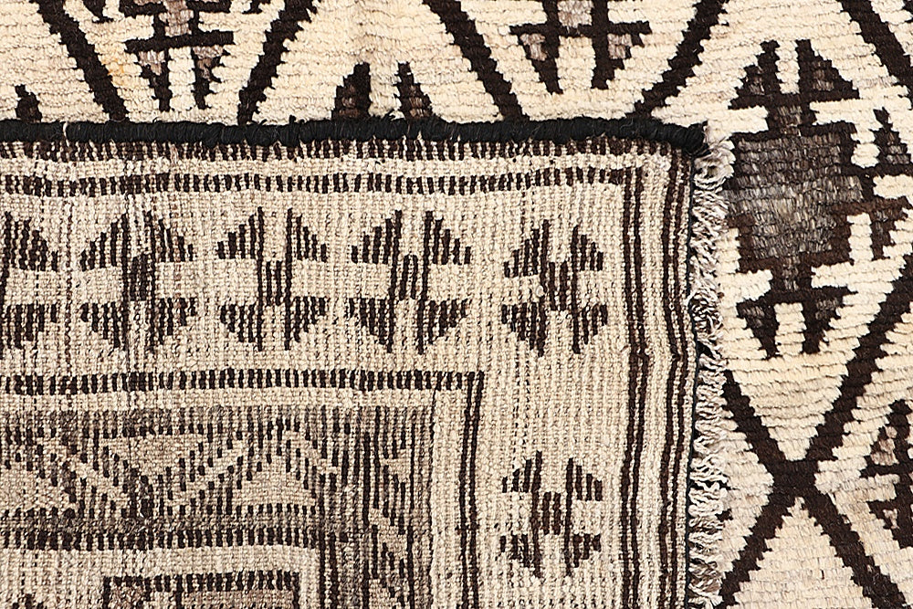 5' X 8' Ivory Handmade Natural Taimani Carpets Afghan Rectangular