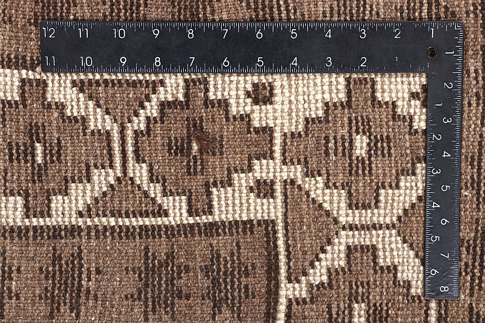 5' 6" X 8' Ivory Handmade Natural Taimani Carpets Afghan Rectangular