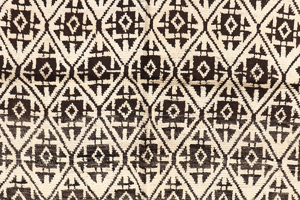 Ivory Handmade Natural Taimani Carpets Afghan Rectangular