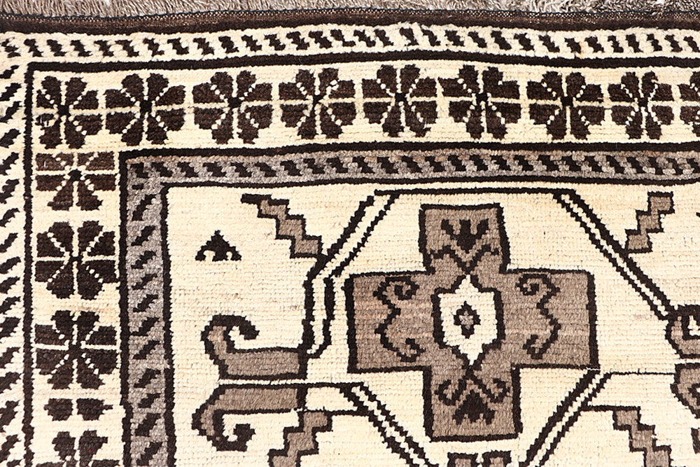 6' x 9' Ivory Handmade Natural Taimani Carpets Afghan Rectangular