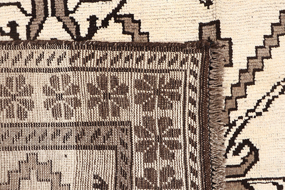 6' x 9' Ivory Handmade Natural Taimani Carpets Afghan Rectangular