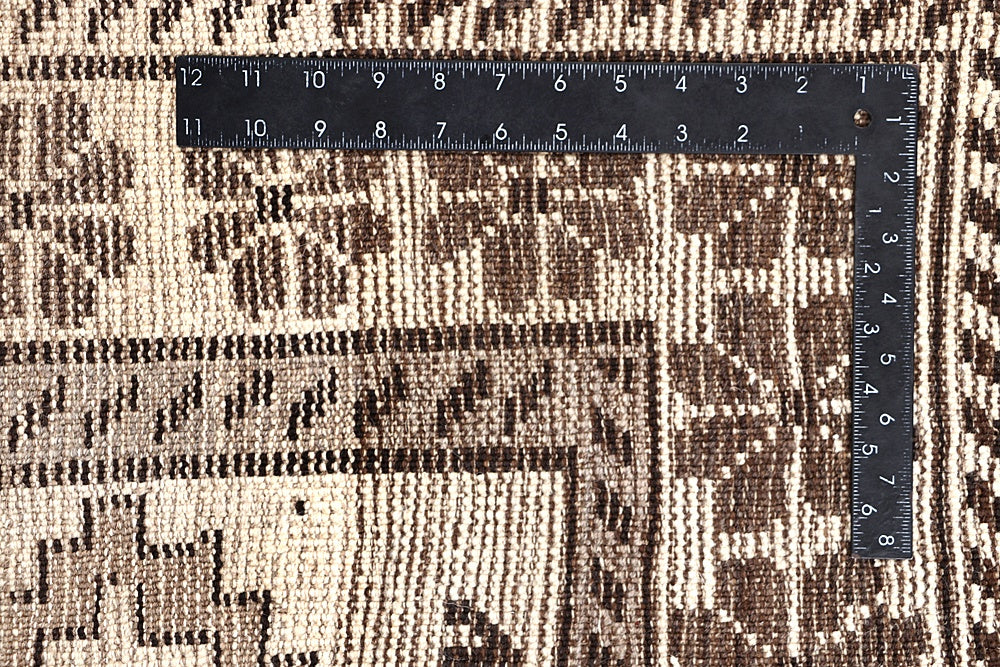 6' x 9' Ivory Handmade Natural Taimani Carpets Afghan Rectangular