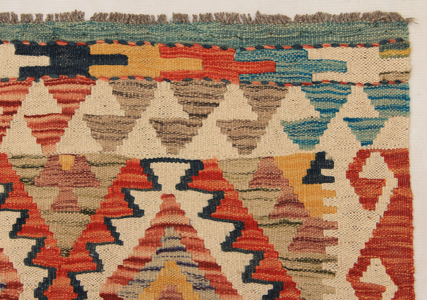3' X 8' Multy Handmade Veggie Dye Kilim Rug Runner