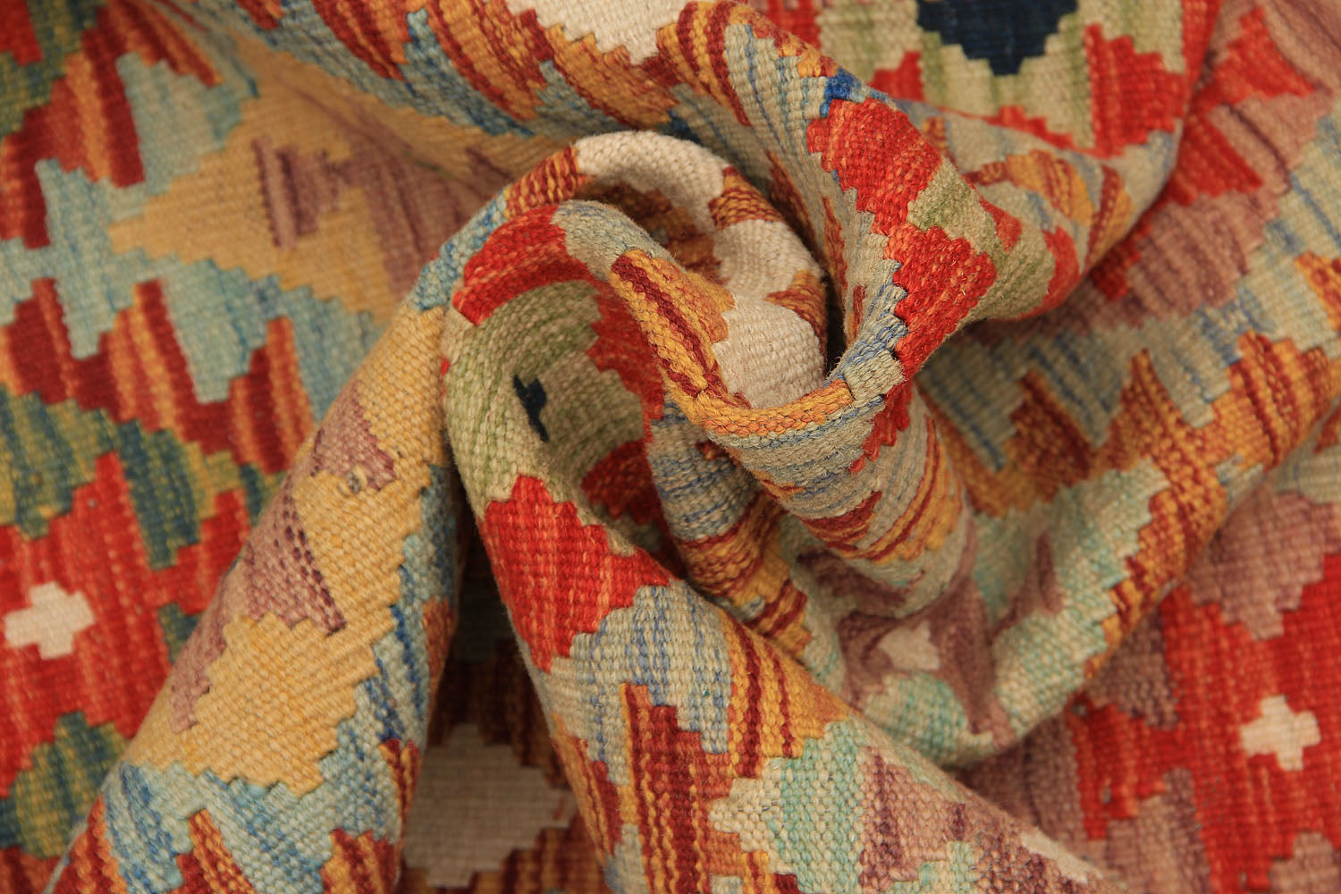 3' X 8' Multy Handmade Veggie Dye Kilim Rug Runner