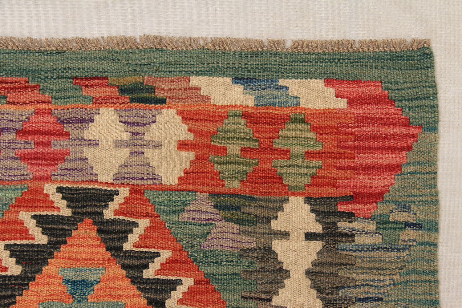 3' X 8' Multy Handmade Veggie Dye Kilim Rug Runner