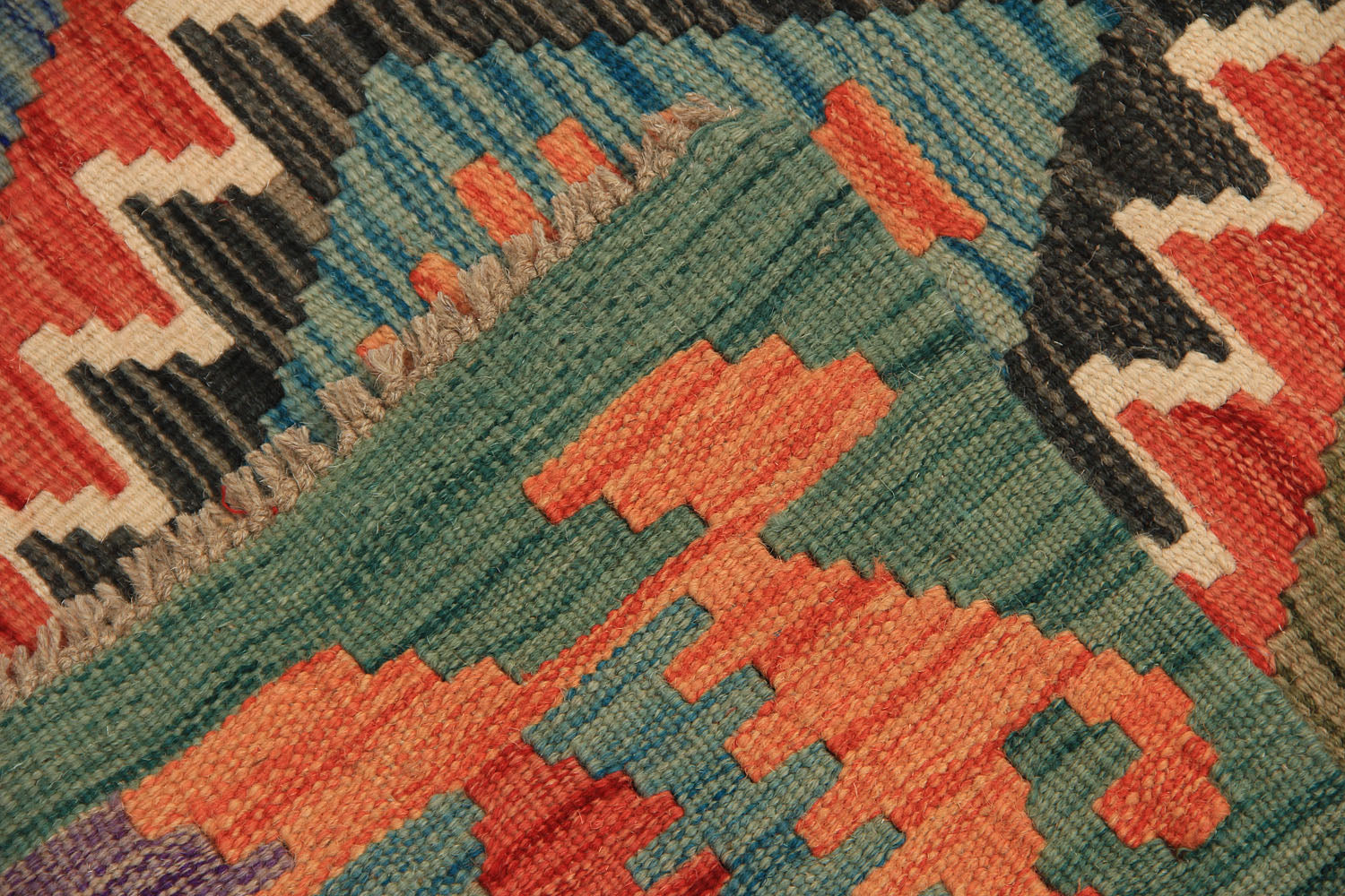 3' X 8' Multy Handmade Veggie Dye Kilim Rug Runner